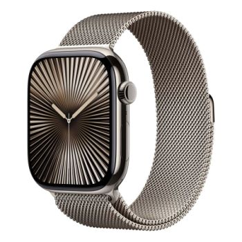 Умные часы Apple Watch Series 10 46 мм, M/L (160–210 мм), Titanium Case GPS+Cellular, Milanese Loop, Natural (натуральный)